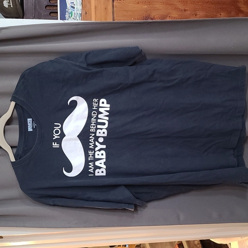 Duluth Trading Co Personalized Mens T-shirt Father-To-Be Navy Size XL Longtail